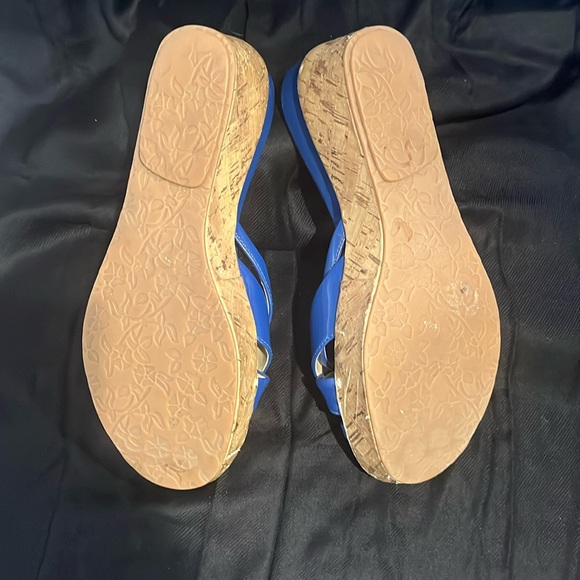 Blue Patent Leather Wedges - Picture 3 of 3